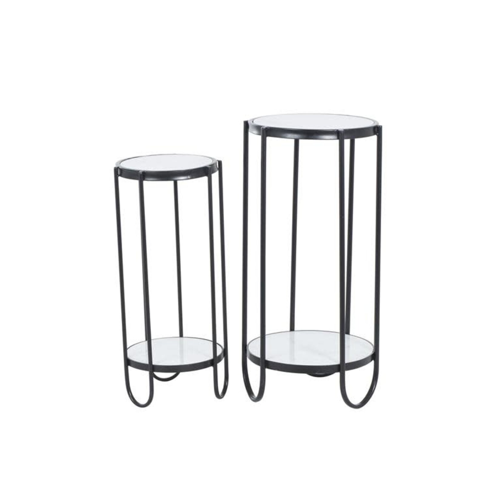 Uma Marble Metal Plant Stand s/2 12237