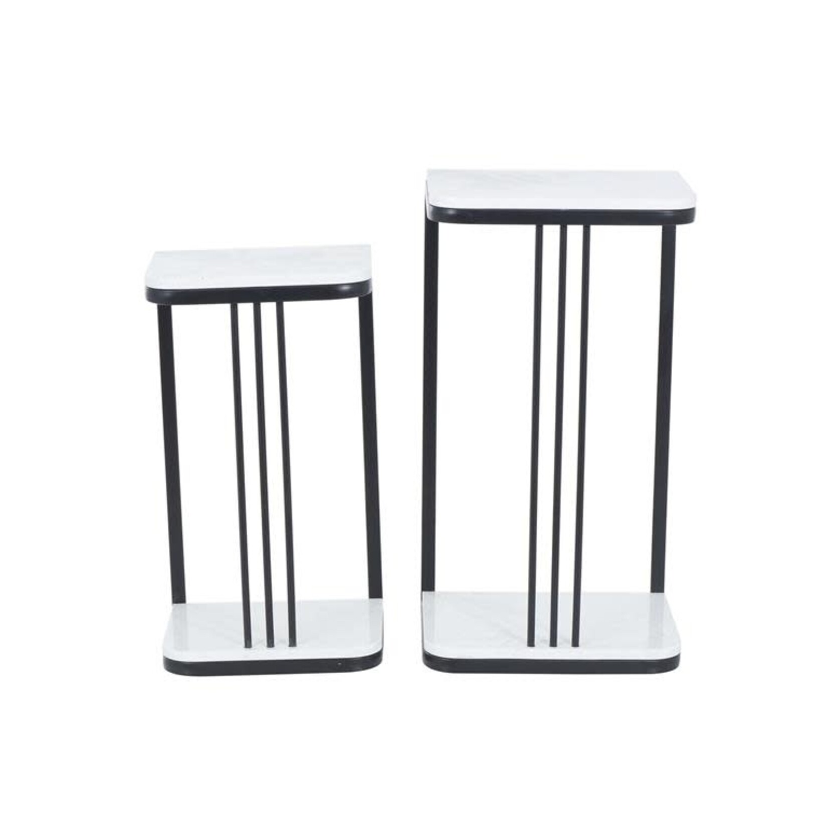 Uma Marble Metal Plant Stand s/2 12238