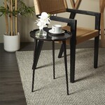 Uma Alum Accent Table 15Wx21H