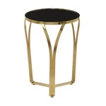 Uma Metal Glass Accent Table 16Wx23H