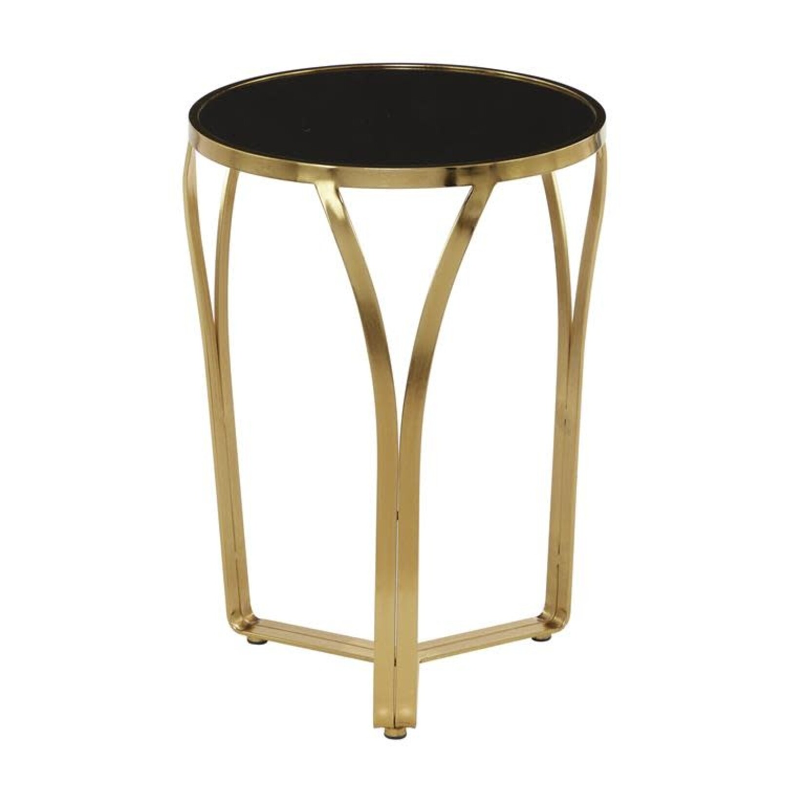 Uma Metal Glass Accent Table 16Wx23H