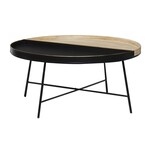 Uma Metal Wood Coffee Table 38Wx18H