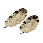 Uma S/Steel Leaf Tray Gold s/2