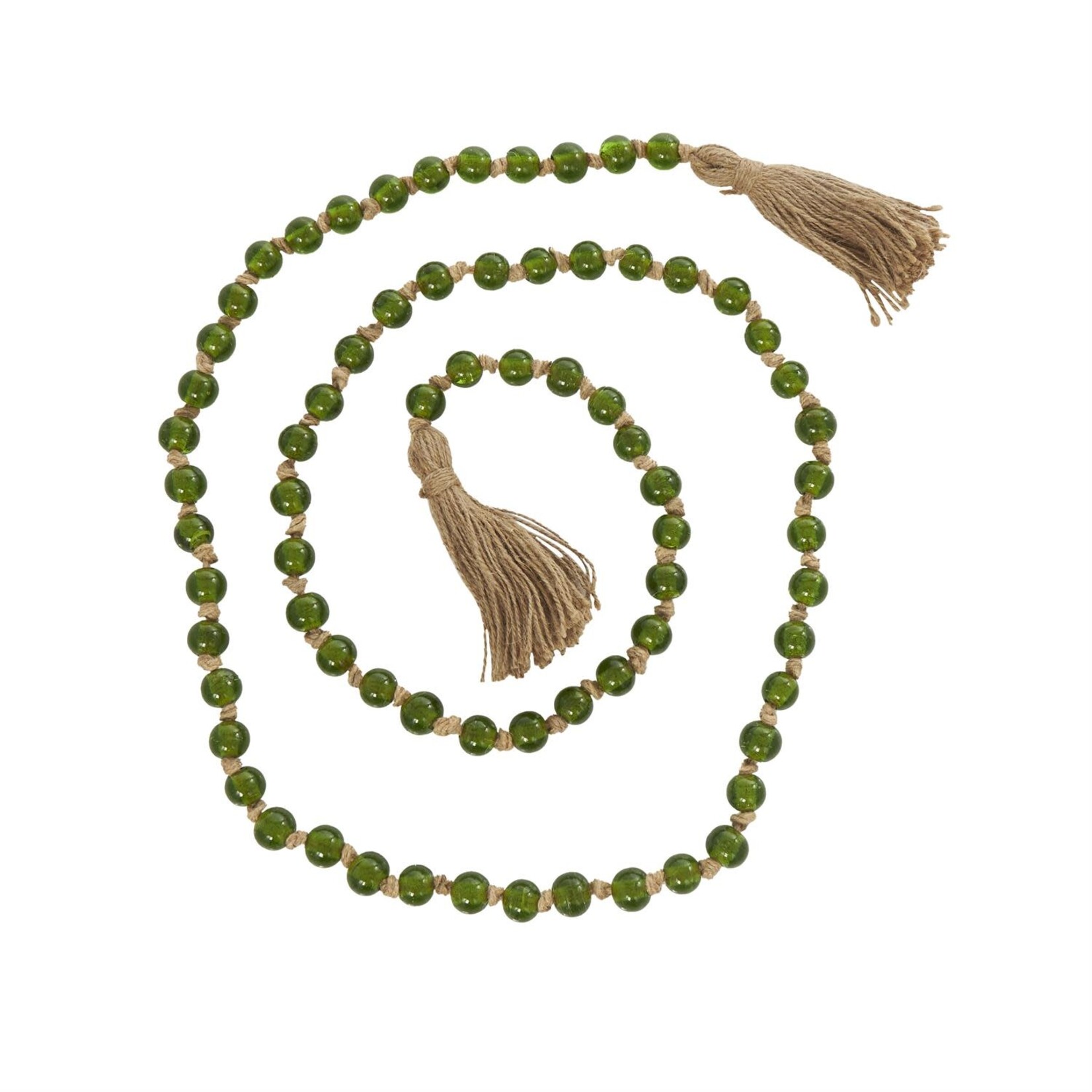 Uma Glass Green Beaded Garland 87L