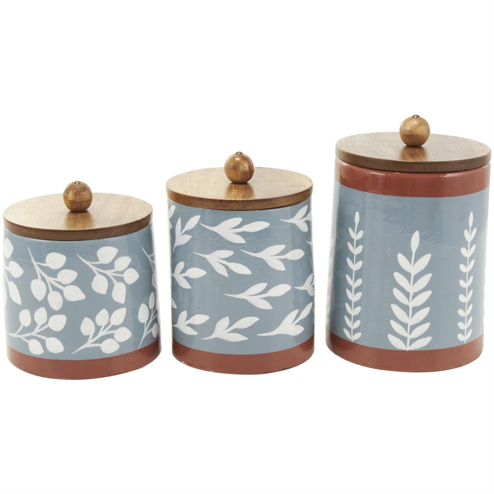 Uma Terracotta Canisters s/3 Blue