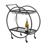 Uma Metal Mirror Bar Cart 27Wx30H