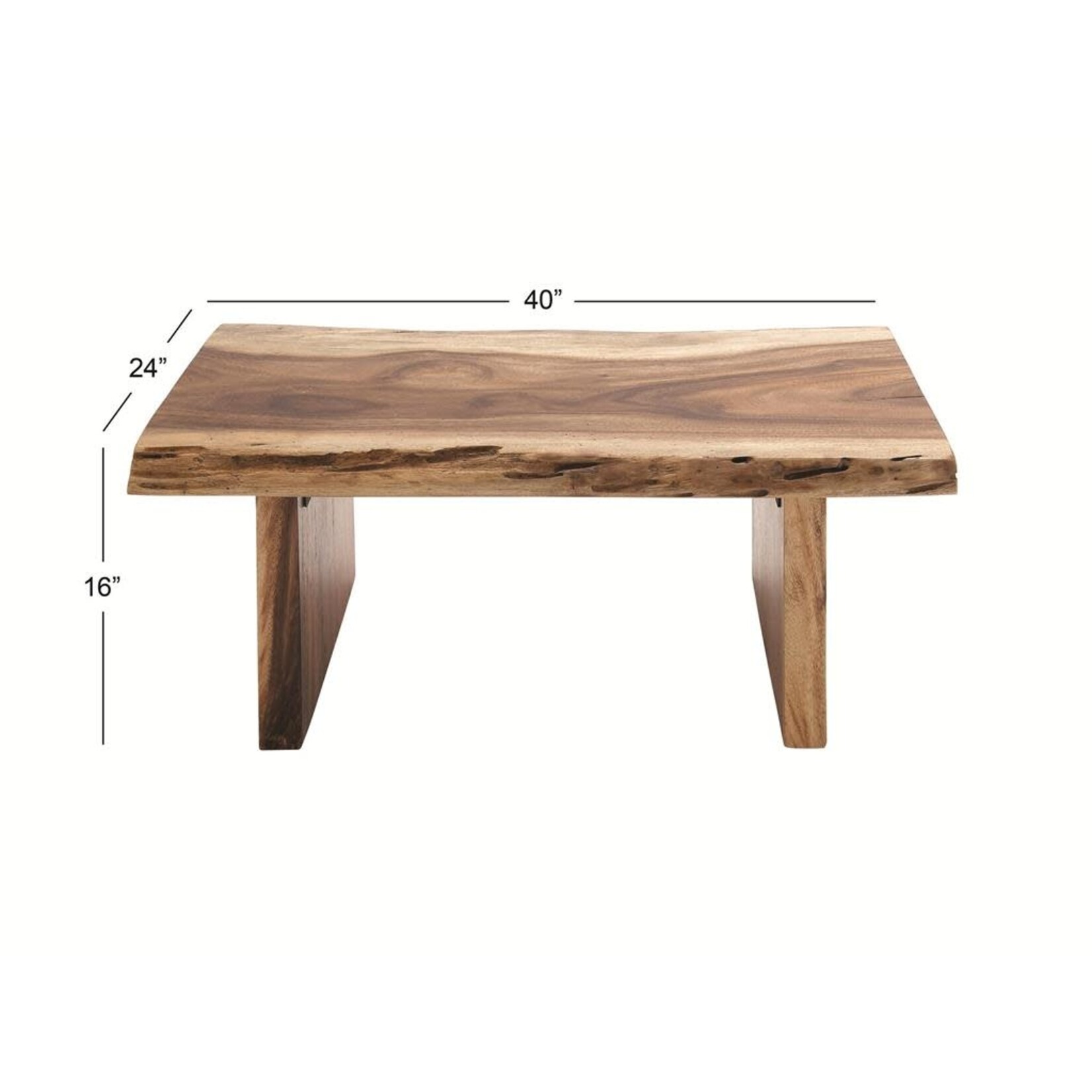 Uma Wood Coffee Table 40Wx16H