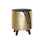 Uma Gold Sequin Stool 16Wx18H