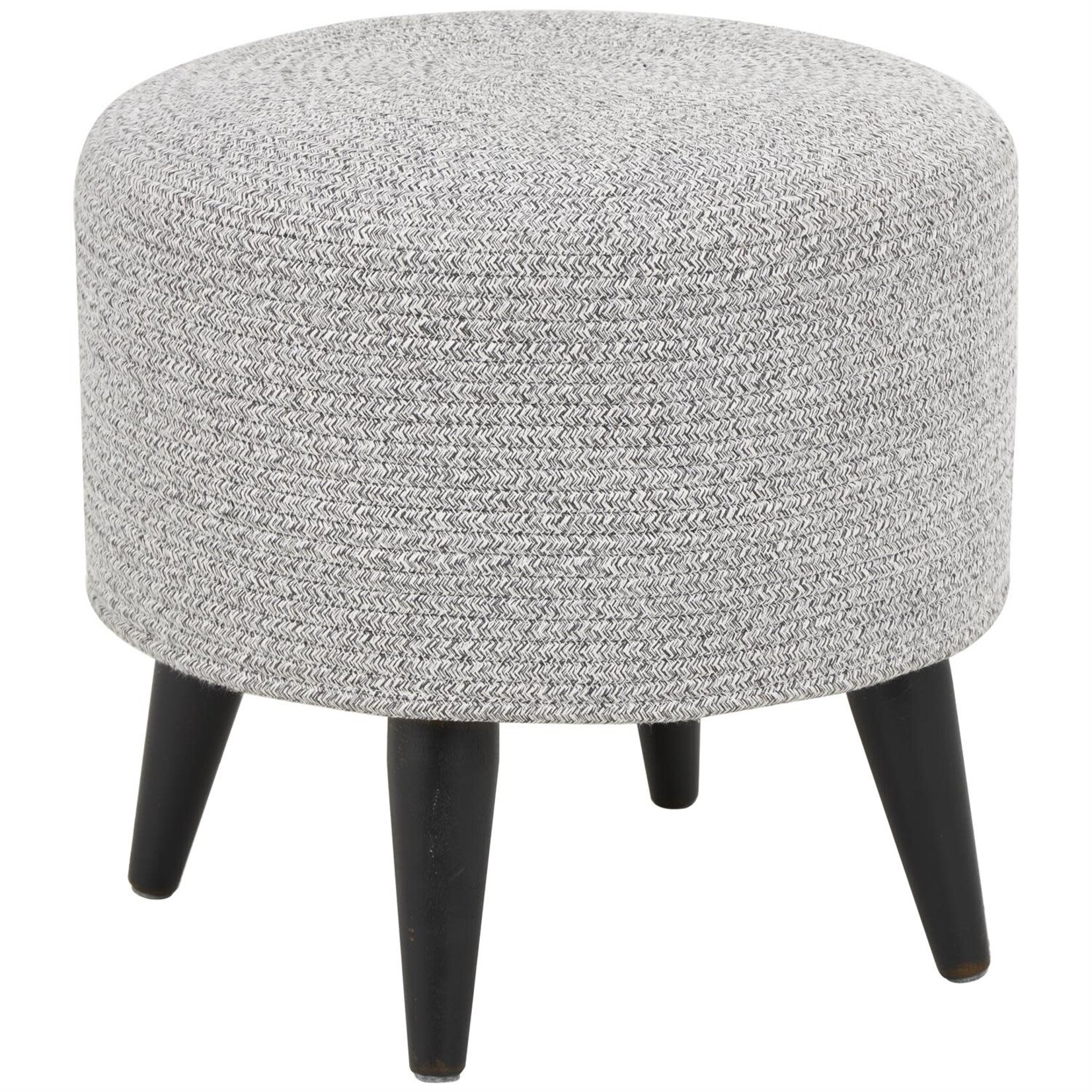Uma Wood Fabric Stool 17Wx17H Grey