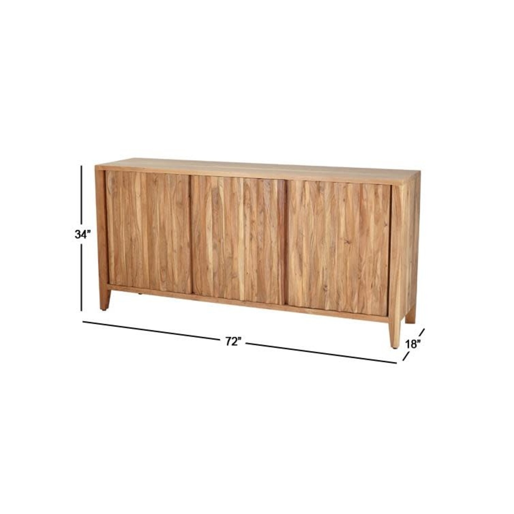 Uma Wood 3 Door Sideboard 72Wx34H