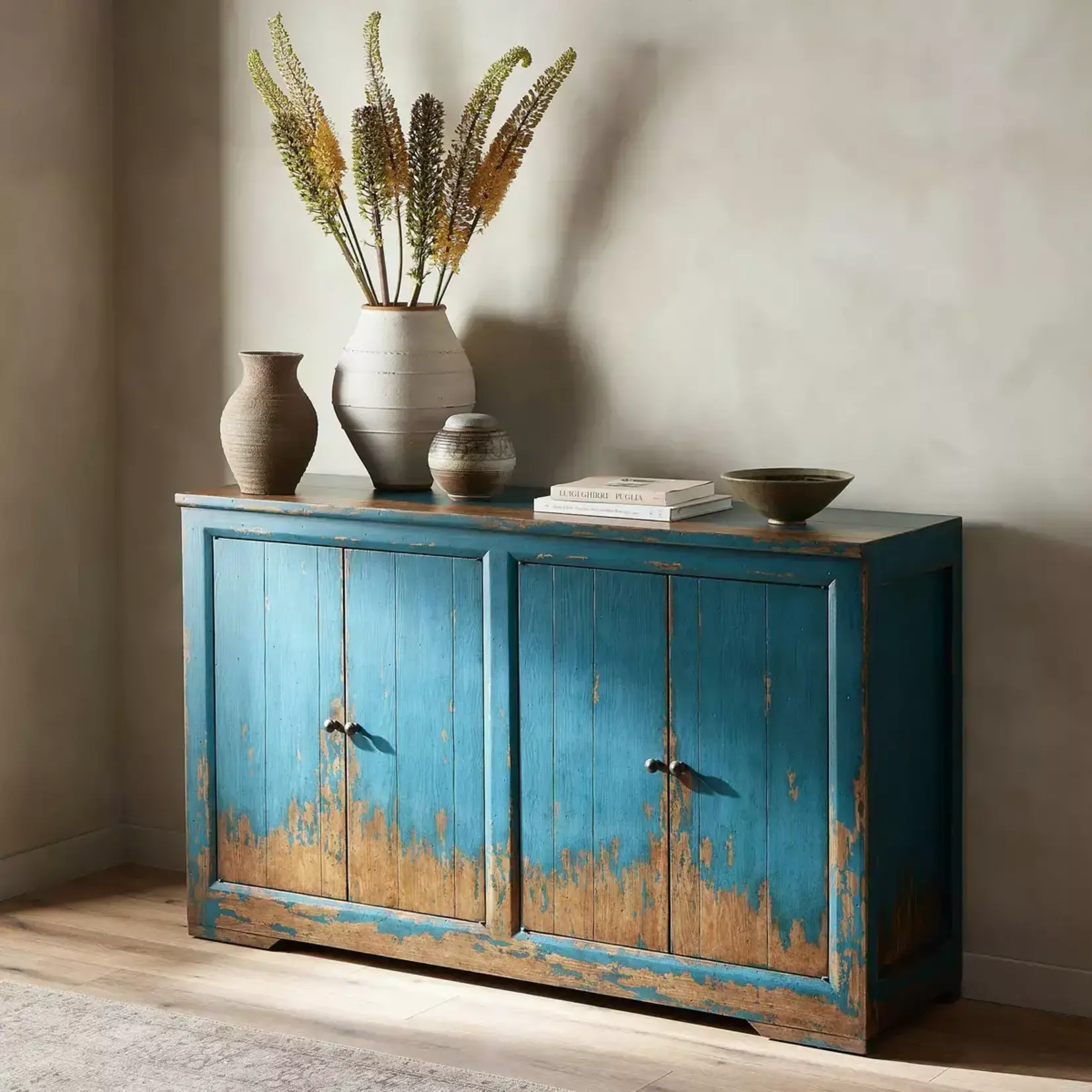 Four Hands It Takes An Hour 63" Sideboard Blue