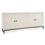 Classic Home Beatrice Reclaimed Pine 4Dr Cabinet White