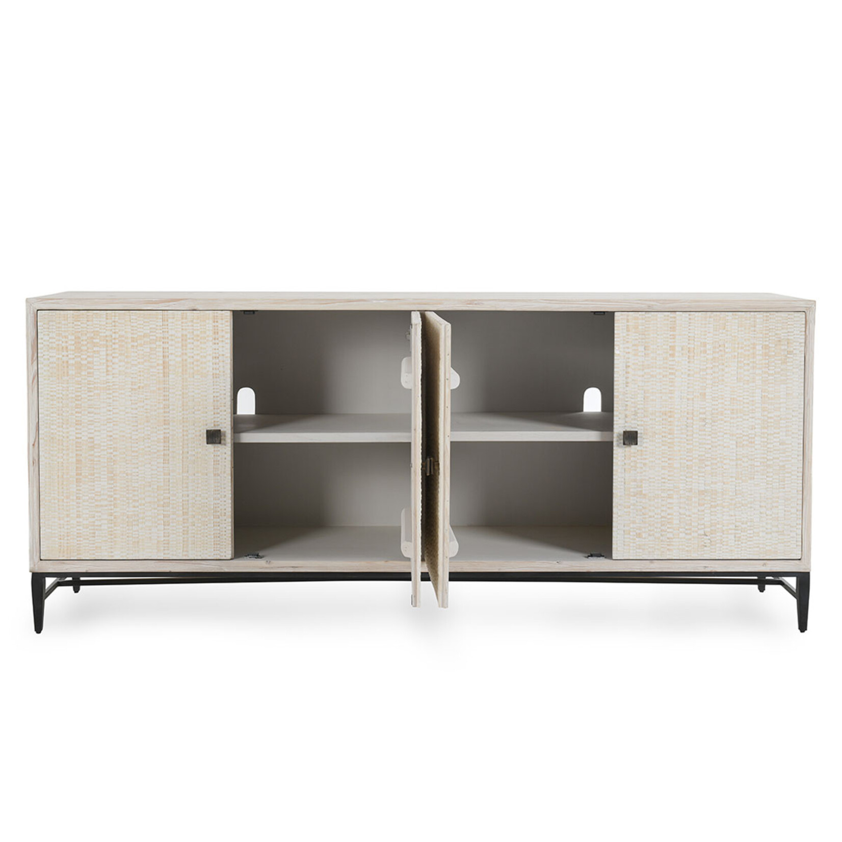 Classic Home Beatrice Reclaimed Pine 4Dr Cabinet White