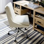 Bassett Capron Home Office Chair Aline White Leather