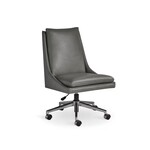 Bassett Capron Home Office Chair Aline Light Grey Leather