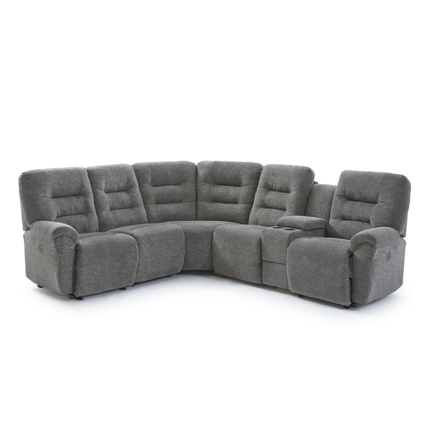Best Chair Unity 6pc Sectional w/motion 21773 Fog