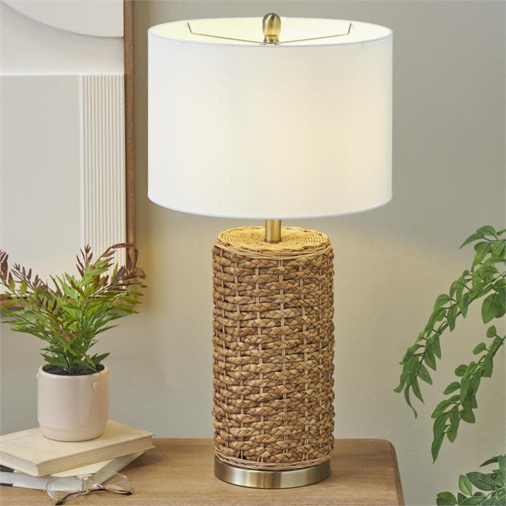 Uma Rattan Metal Table Lamp 13840 (FW)