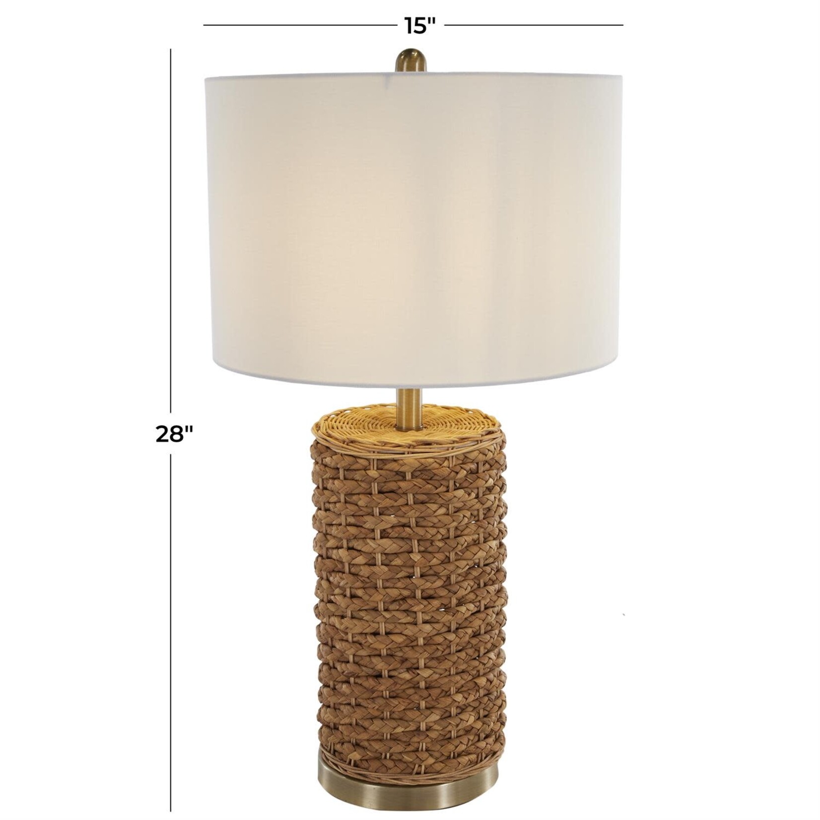 Uma Rattan Metal Table Lamp 13840 (FW)