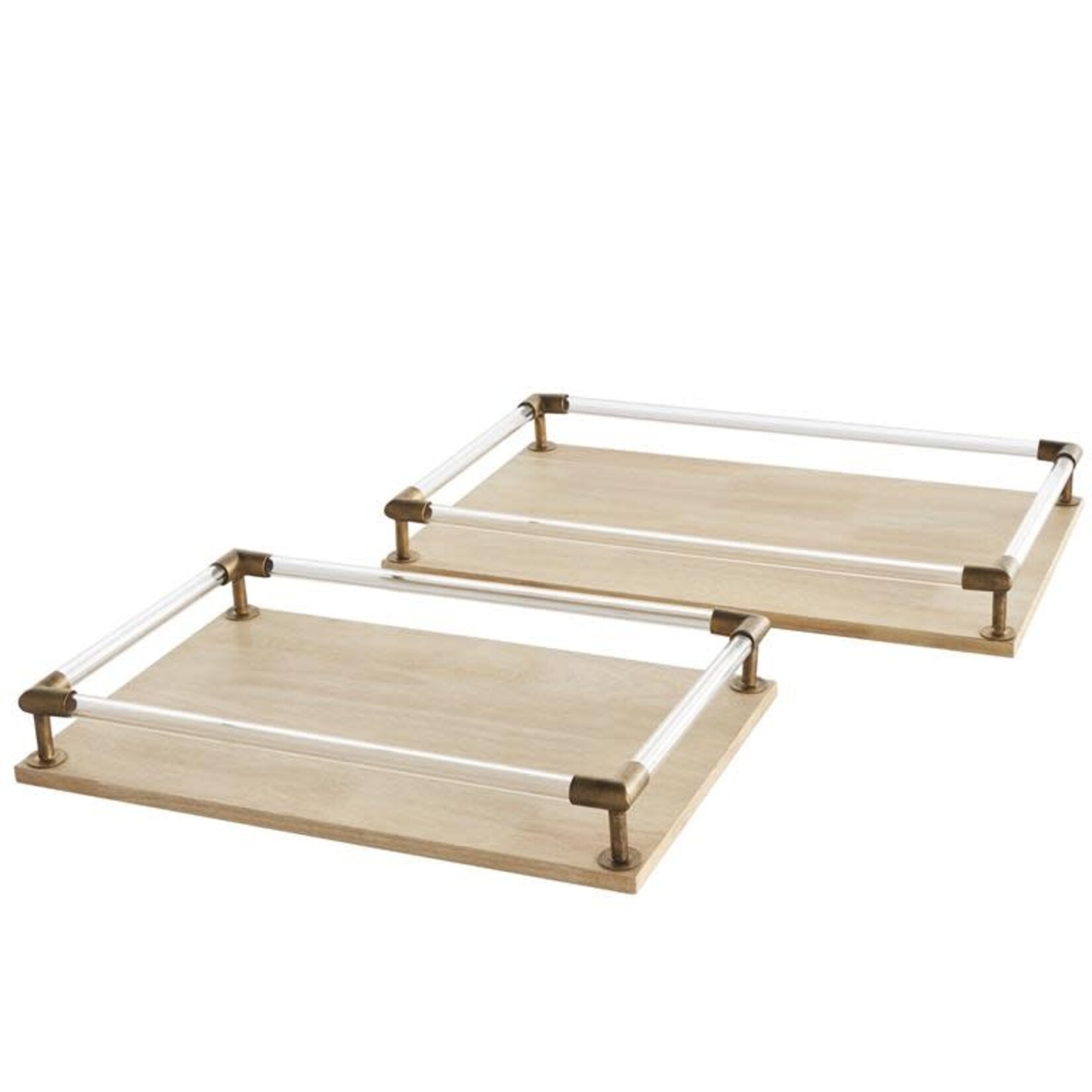 Uma Wood Tray s/2