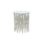 Uma Alum Glass Accent Table 18wx21h 12213 (FW)