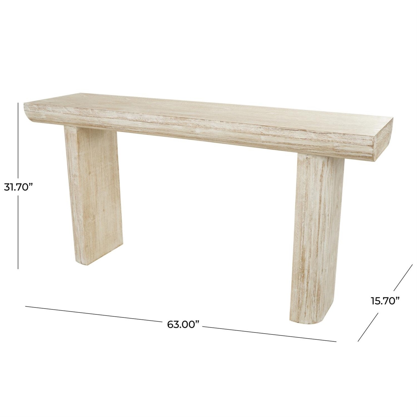Uma Wood Console Table 63wx32h