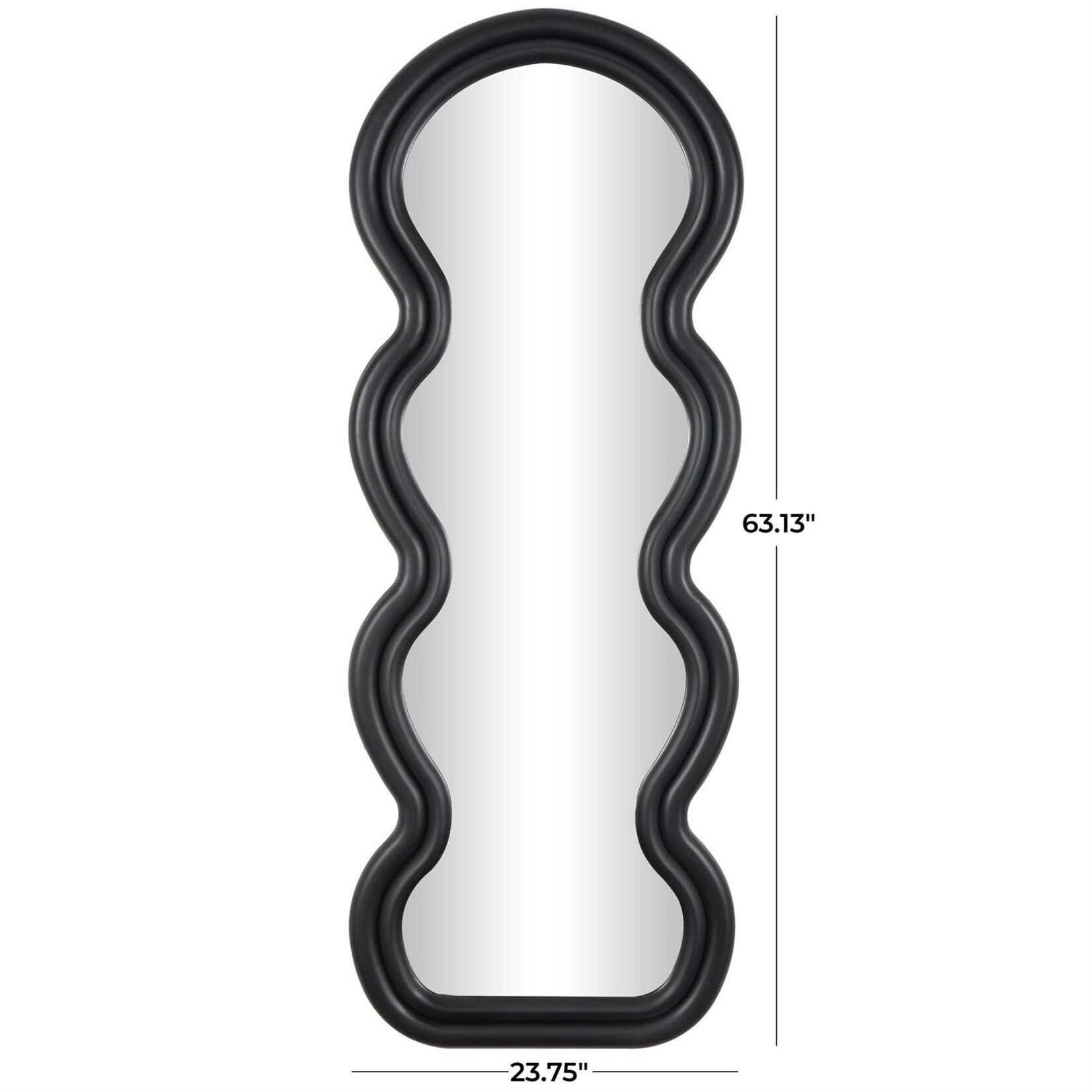 Uma Black Wall Mirror 24wx63h