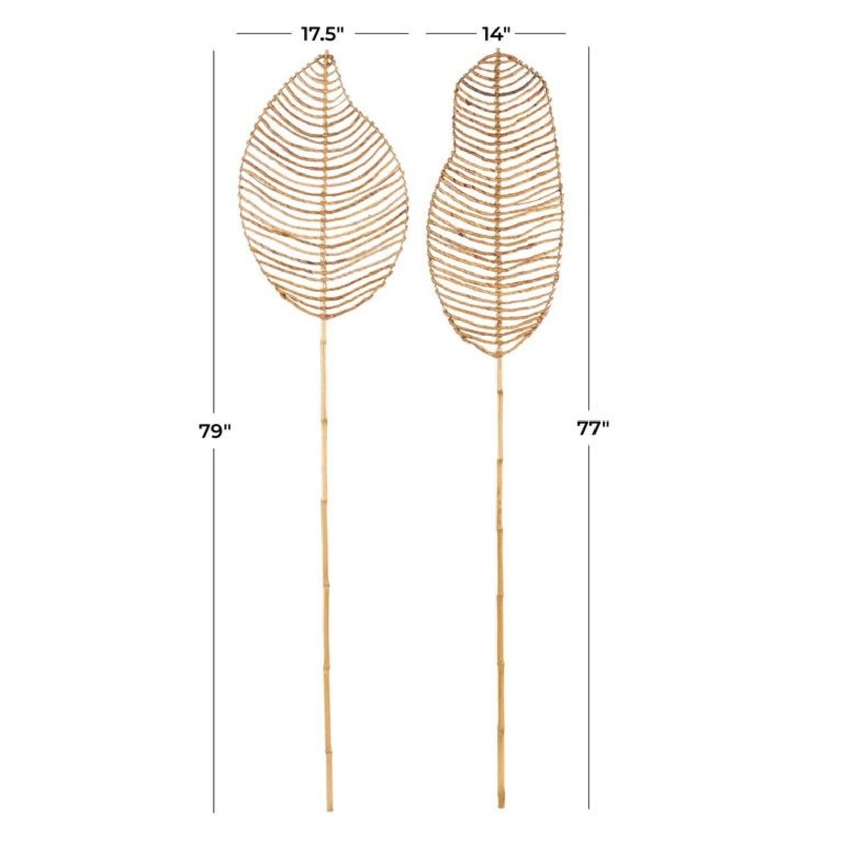 Uma Banana Leaf Stick s/2 14wx77h