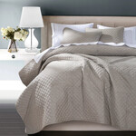 HiEnd Accents Anna Diamond Quilted Coverlet 1pc Taupe Full/Queen