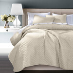 HiEnd Accents Anna Diamond Quilted Coverlet 1pc Light Tan Full/Queen