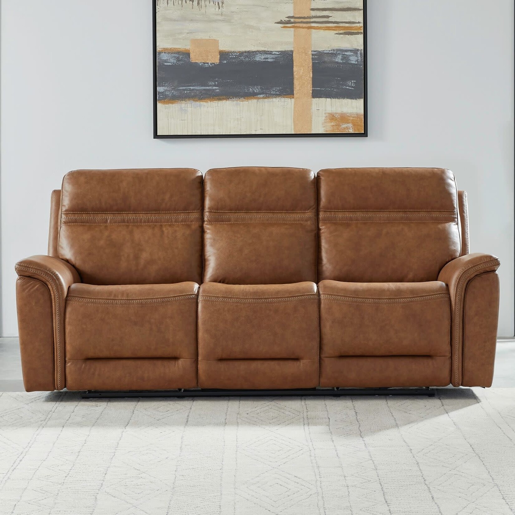 Liberty Furniture Cooper Power Sofa Camel L4UM