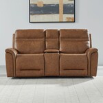 Liberty Furniture Cooper Power Loveseat w/console Camel