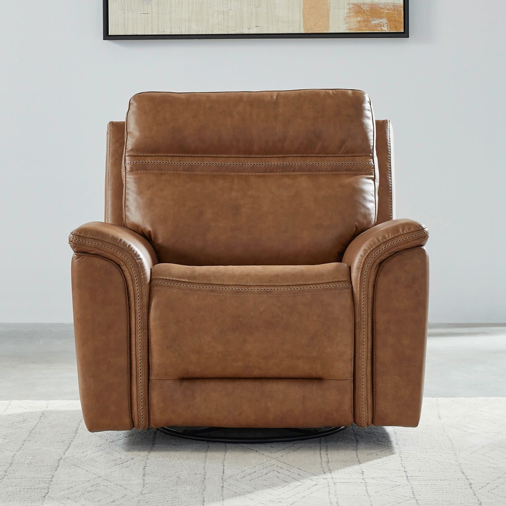 Liberty Furniture Cooper Swivel Glide Recliner Camel L3UM