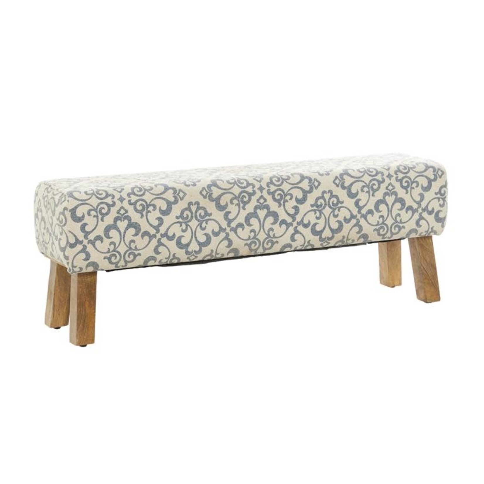 Uma 29244 Wood Fabric Bench 50wx17h