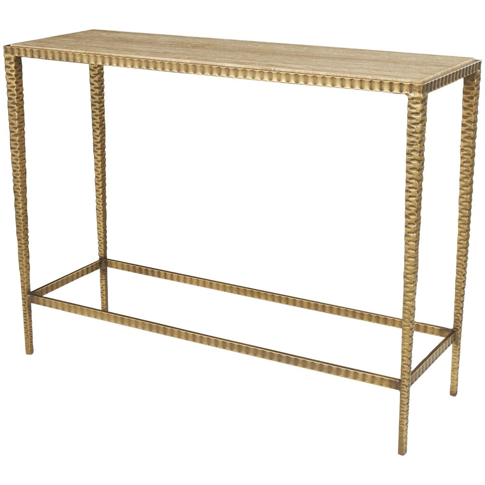 Uma 26118 Metal Marble Console Table 37wx28h