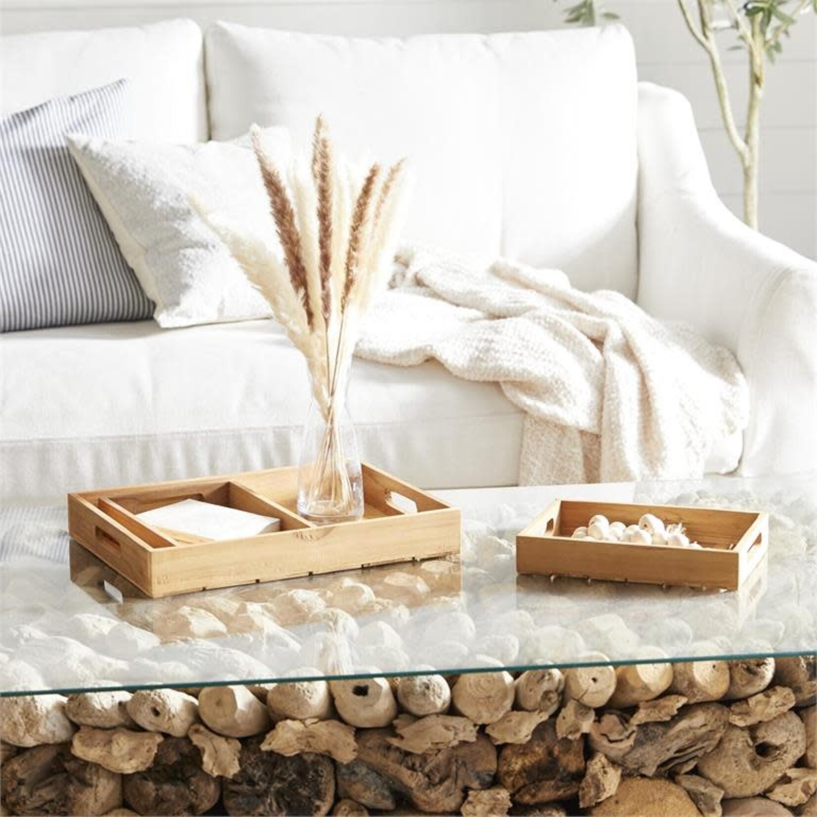 Uma 21680 Teak Tray s/3