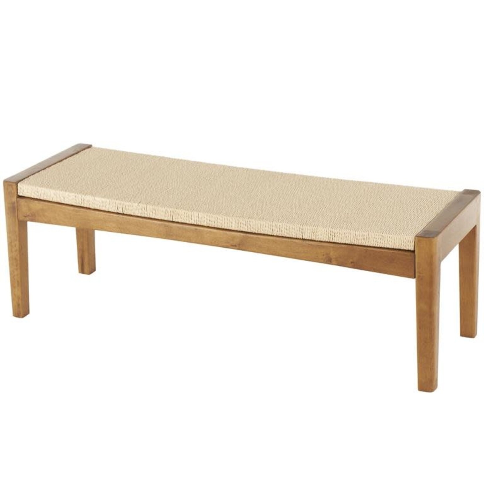 Uma 13525 Wood Rope Bench 48wx16h