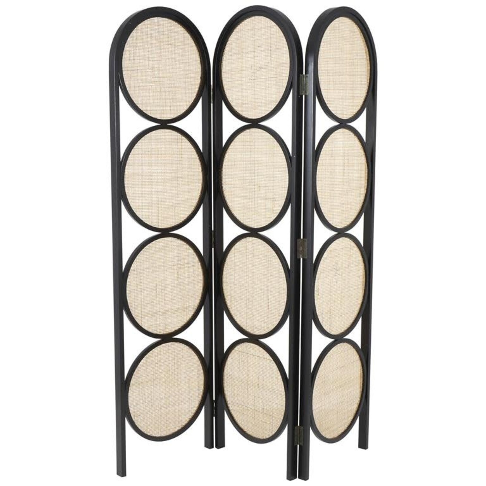 Uma 13471 Wood Rattan Room Divider 55wx71h