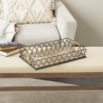 Uma 13413 Wood Metal Tray 20wx4h