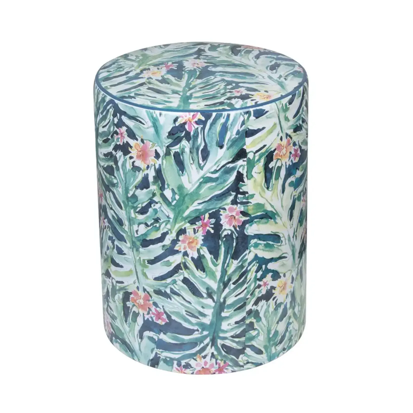 TOV Taurus Ceramic Stool Garden Print