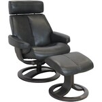 Nordic 85L Chair and Ottoman S 553 Charcoal