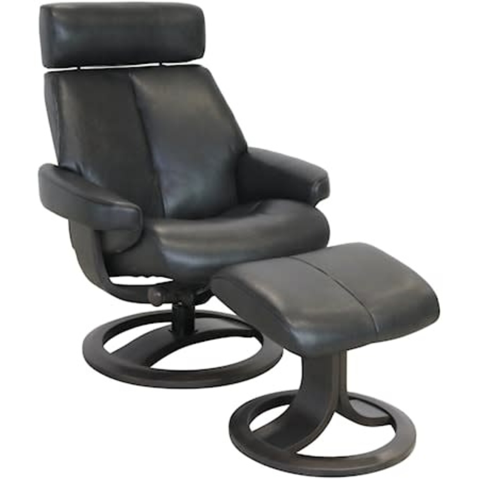 Nordic 85L Chair and Ottoman S 553 Charcoal