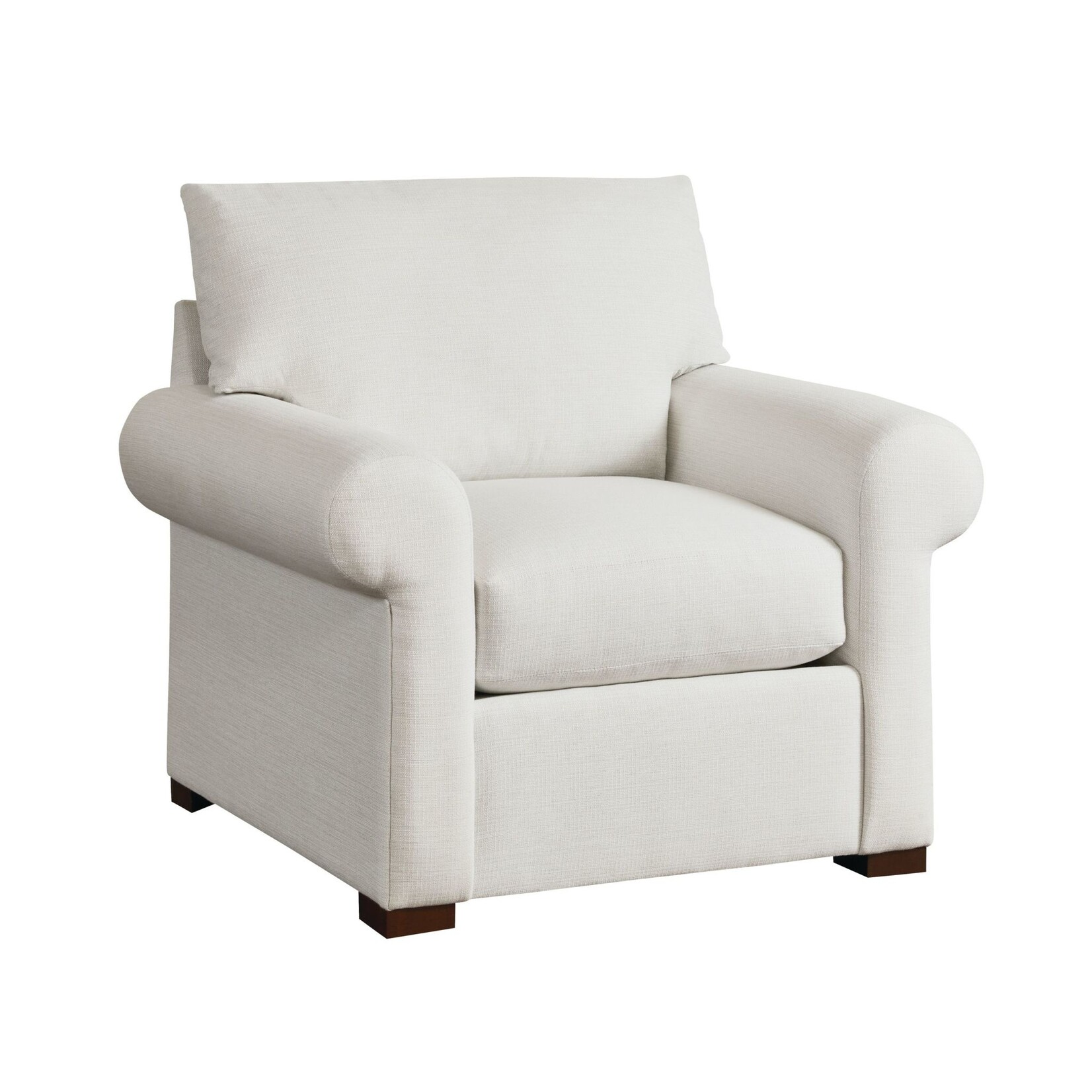 Bassett Hanover Roll Arm Chair Bellaire Cloud Performance