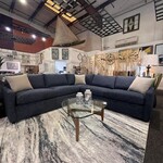 OvernightSofa 125 Sectional w/Queen Sleeper Tribute Denim