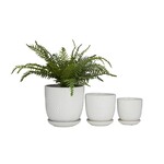 Uma White	Ceramic Planter s/3