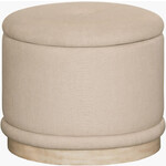 Surya Beige Karley Storage Ottoman