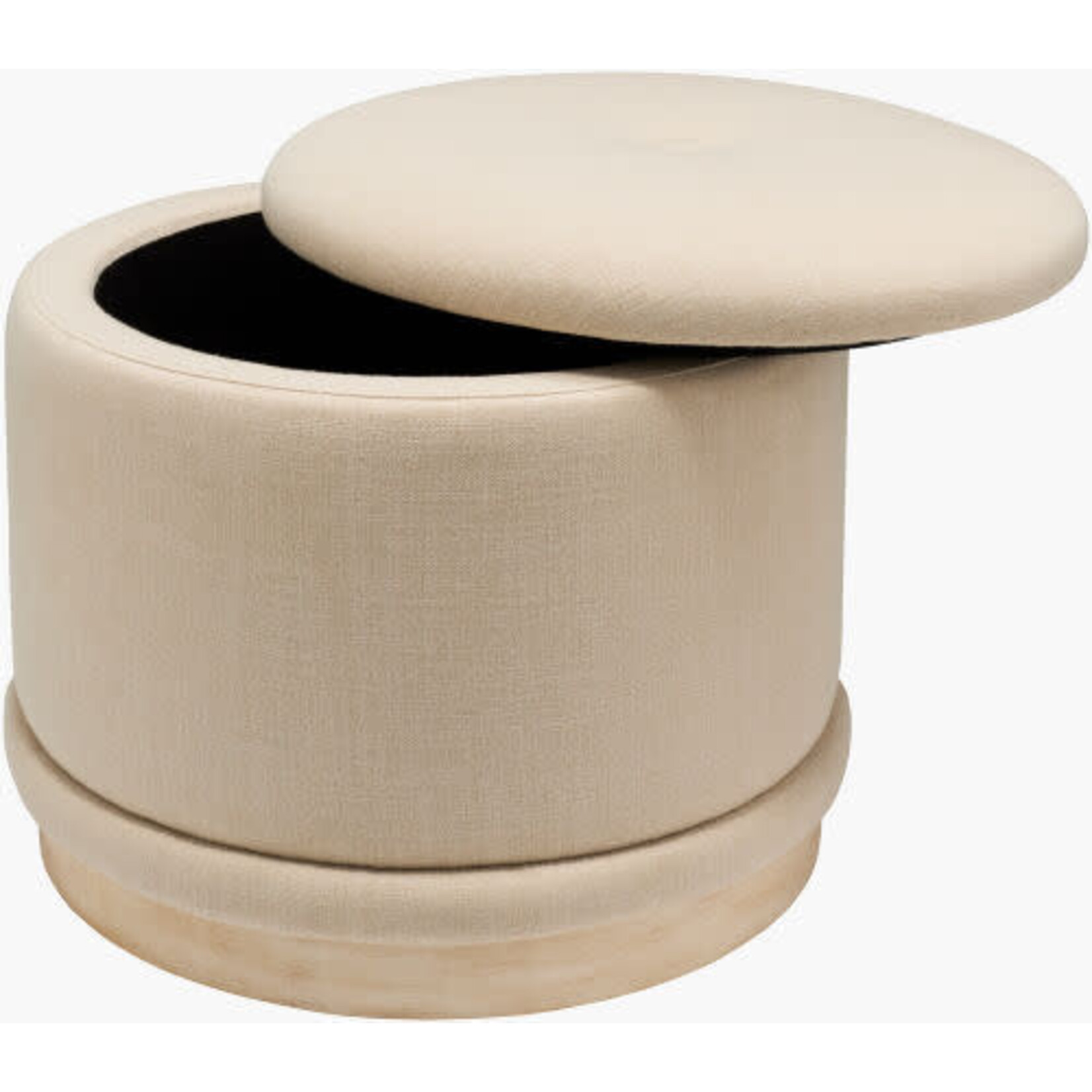 Surya Beige Karley Storage Ottoman