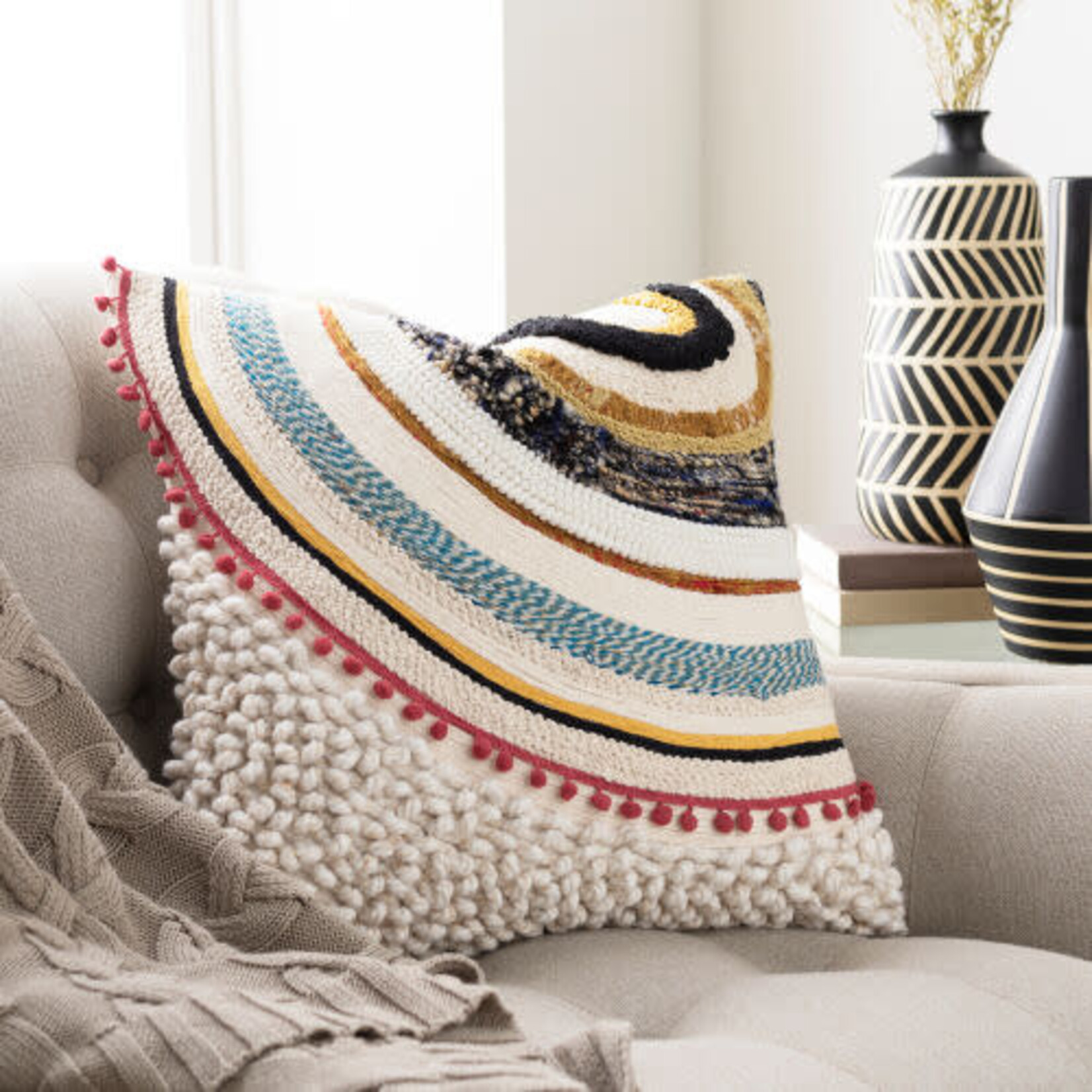 Surya FTW001-2020P 20x20 Fleetwood Accent	Pillow-FW
