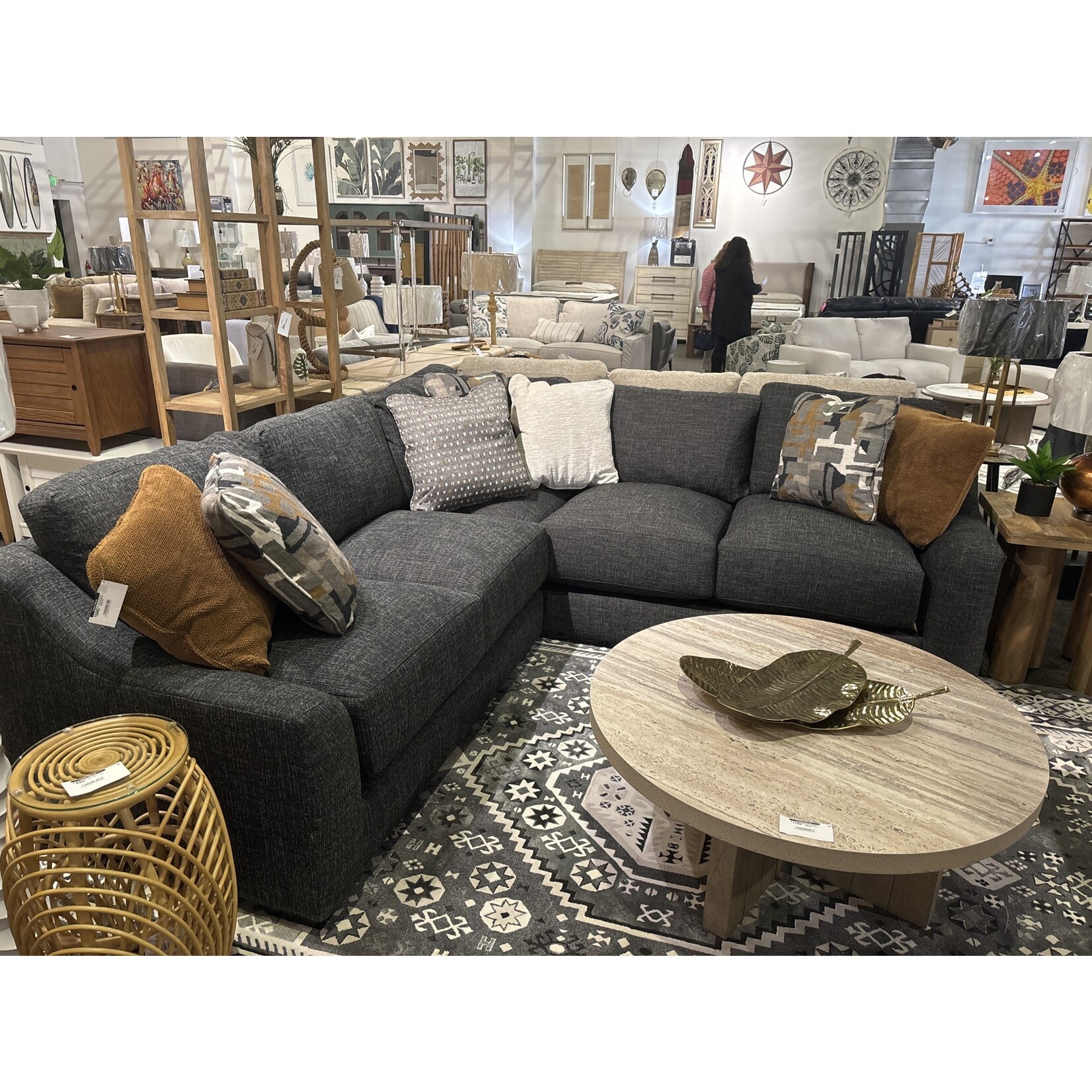 Craftmaster 7354  2pc Sectional Libra45/Airborne16/Terry03