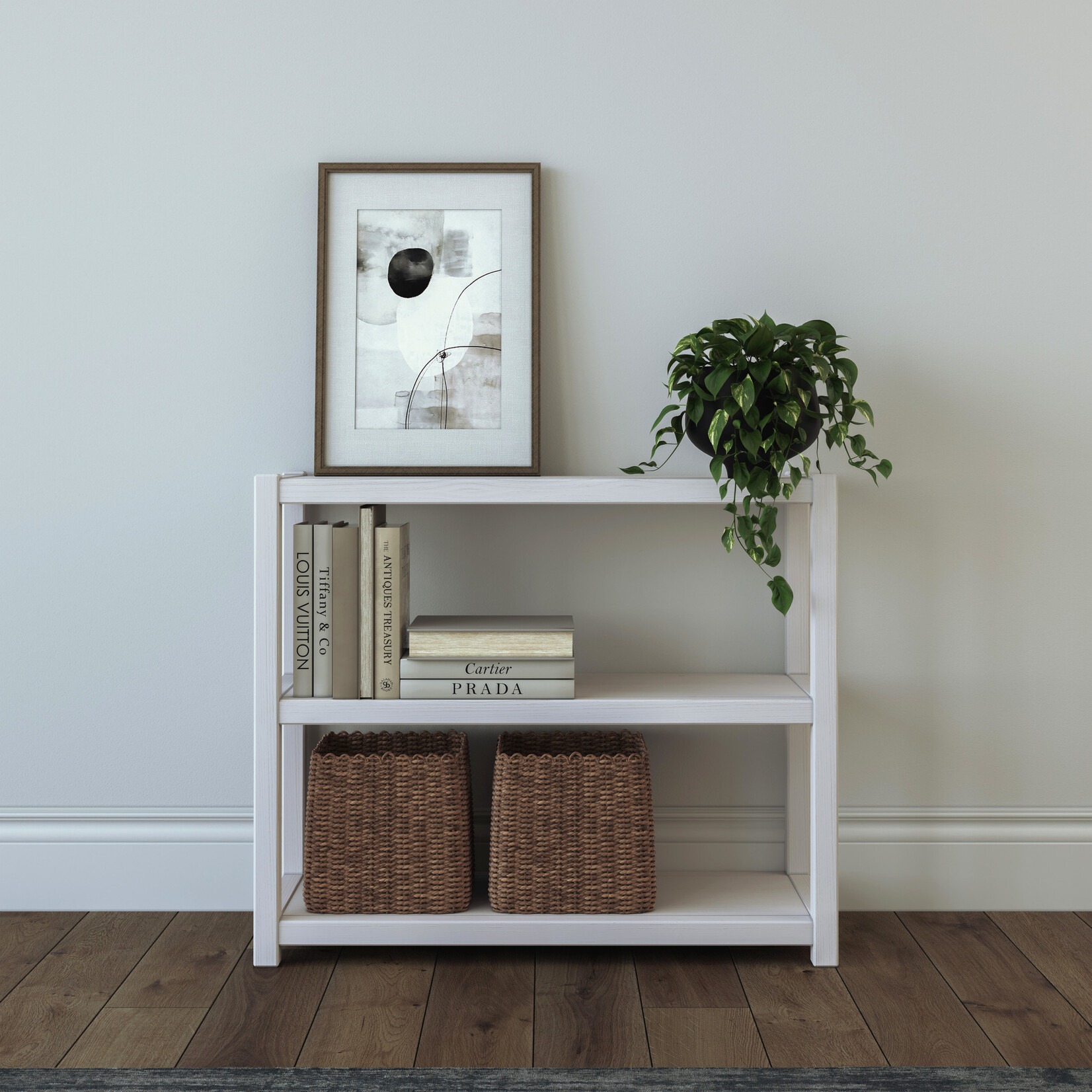 GrainWood Greenport 30" Bookcase Brushed White