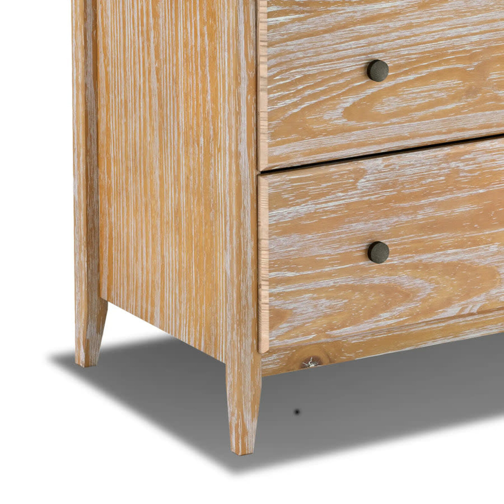 Greenport 3 drawer Wardrobe - Solid Wood -  Brushed Driftwood